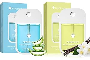 SHRANDI Power Mist Hydrating Hand Sanitizer, Power Mist Hydrating Spray for Hand, Hand Sanitizer Spray, Travel Size (2pcs - Blue & Green)