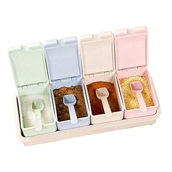 Gewurzregale Behalter Kuche Gewurz Kiste Pfeffer Zucker Salz Glas Behalter Aufbewahrung Gewurze Halter Mobel Wohnen Lingoana Com