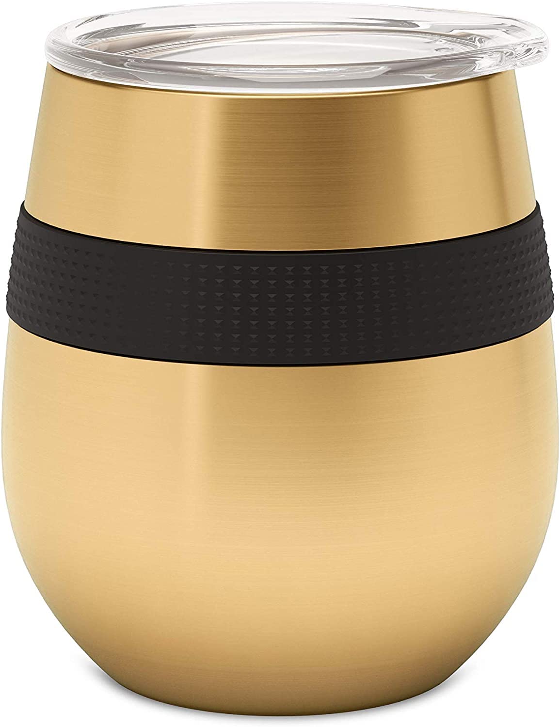 CAFE CONCETTO Reusable Coffee Cup 8oz/230ml - Premium Insulated Tumbler with Lid - Keep On-The-Go Drinks from Water to Wine Hot or Cold - Stainless Steel (Gold)