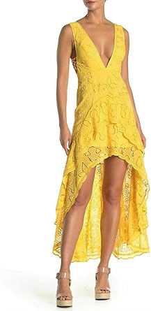 sheer yellow dress
