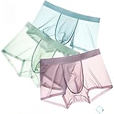 Men's Ice Silk Sexy Seamless Boxer Briefs Shorts Underwear,Underwear Comfortable Ultra-thin Breathable Male Underpants