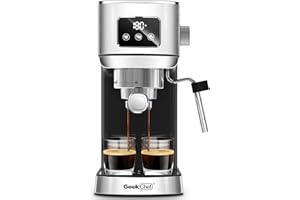 Geek Chef Espresso Machine, 20 Bar Coffee Machine, Latte Machine, Cappuccino Maker, Espresso Maker for Home