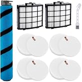 Acessory for Shark AZ2002 &amp; AZ2000 Vertex DuoClean PowerFin Upright Vacuum | Replacement Parts XHFAZ2000, XFFKAZ2000, 1483FC2000 (1 Roller Brush+2 HEPA Filters+4 Foam &amp; &amp; Felt Filters)