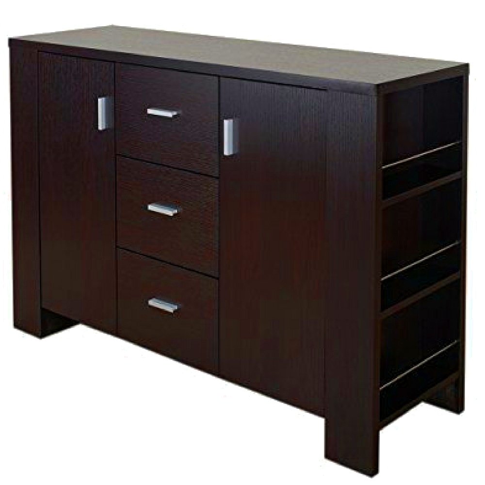 Amazoncom Dining Room Server Cabinet With Drawers Two Doors And