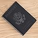Leather Passport Cover - Passport Holder Case for Men & Women - Black