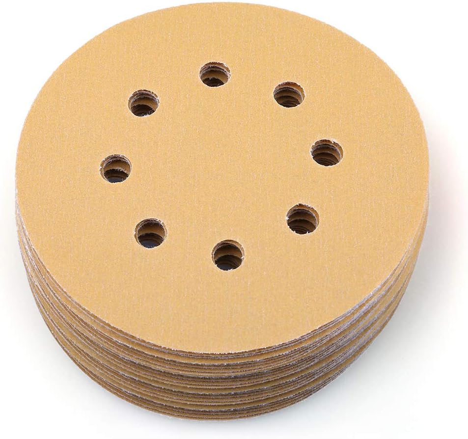 5 Inch 8 Hole 320 Grit Sanding Discs 