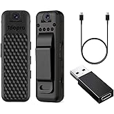 1080P Body Camera, Mini Body Worn & Wearable Body Camera with IR Night Vision, 180° Rotating Lens, One-Button Recording, Loop Record & Record While Charging, Type-C, for Security/Delivery/Travel