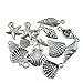 50pcs Antique silver Sarfish Seashell Pendant Charms for jewelry Making