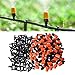 AGSIVO 50pcs Irrigation Drip Kit Garden Adjustable Sprinkler with 3 Tee Irrigation Misting Dripper Drip Head 