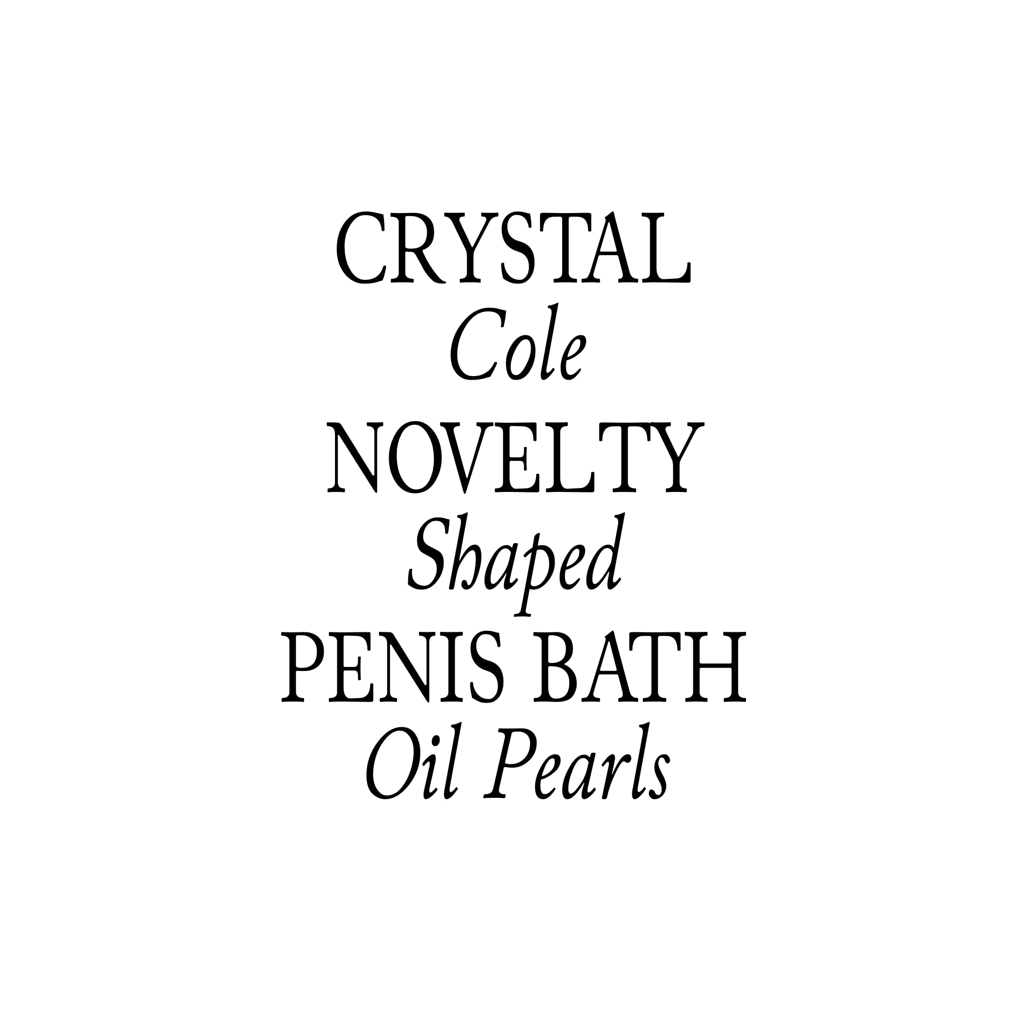 Crystal Cole Assorted Novelty Penis Shaped Bath Oil Pearls Packs of Ten (Pink)