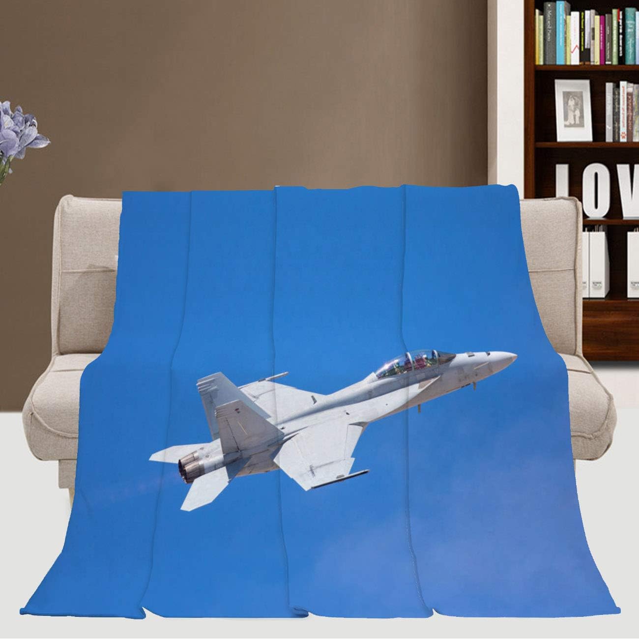 MinGz Fighter Soft Versatile Blanket，Blanket,Jet Pitching