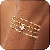 Cuzmly Bracelets for Women, Waterproof 14K Gold/Silver Plated Stackable Bracelets for Women Non Tarnish Trendy Dainty Paperclip Figaro Box Herringbone Hand Chain Bracelet Pack Stack Adjustable Jewelry for Women