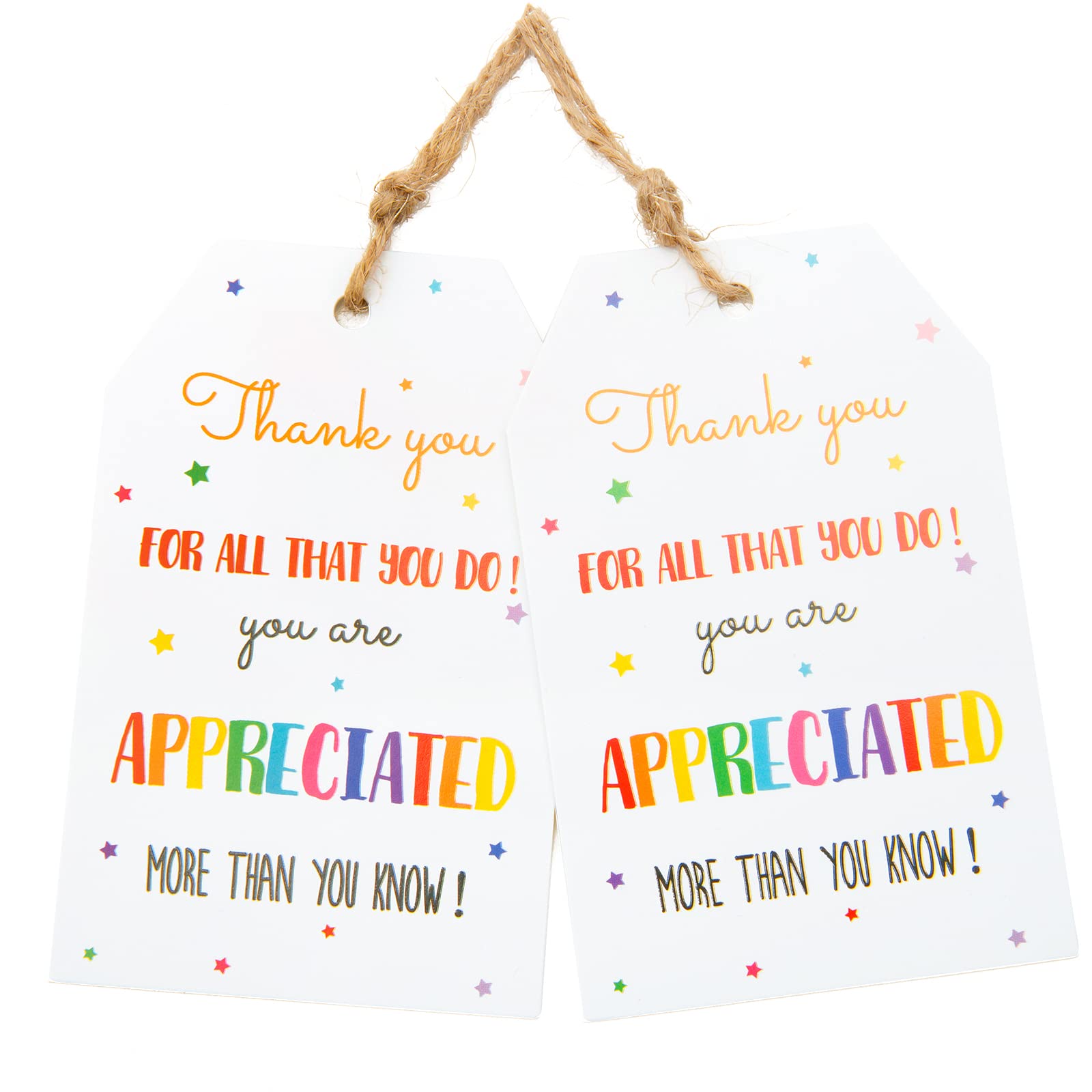 G2PLUS Thank You Gift Tags, 50 PCS Thank You for All that You Do Tags, Thank You Tags for Favors, Thank You Gift Labels with String for Mother's Day Teachers Friends Teammates