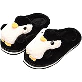YILANLAN Women's Penguin Plush Warm Animal Home Cute Slippers