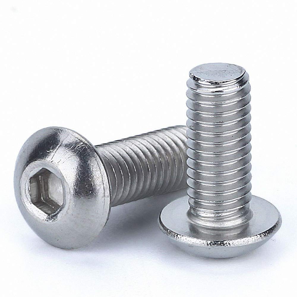 Button Head Screws Allen Socket Bolts A2/304 Stainless Steel Screws M3/M4/M5/M6/M8/M10