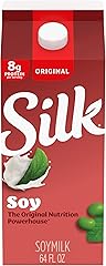 Silk Soymilk, Original, Dairy-Free, Vegan, Non-GMO Project Verified, Half Gallon, 64 Fl Oz