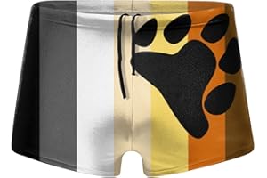 MOCSONE Bear Pride Flag Men Swimwear Basic Long Swim Boxer Trunks Board Shorts Swimsuits Black