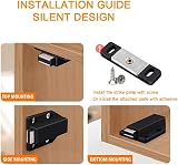 Tsudoku Heavy Duty Push Latch 4 Pack Push to Open Cabinet Door Magnetic Catch view 7