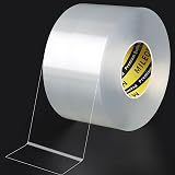 MILEQEE Weather Stripping Clear 2in x 32.8ft Window Door Seal 0.5mm Thick