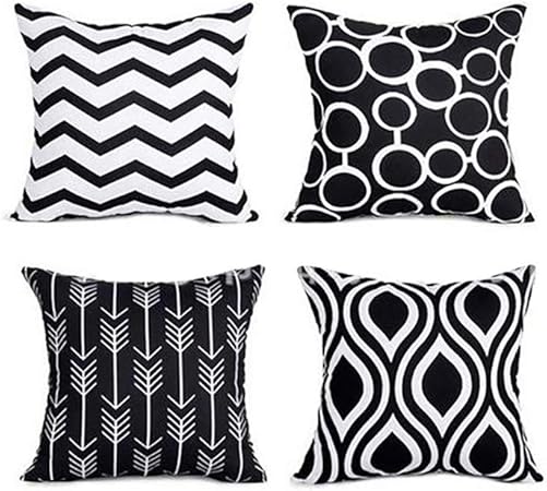 Feiliandajj 4er Set Dekorativ Kissenbezug 45x45cm Geometrisch