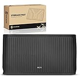 YHTAUTO Cargo Mat Compatible with Ford Expedition & Lincoln Navigator 2007-2017 EL L, TPE Floor Liners All-Weather Protection Custom Fit, Cargo Mat, Black