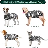 Kuoser Dog Recovery Suit Post-Op E-Collar Alternative Grey/Camo XL view 3