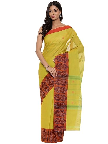 Womens Chettinad Pure Cotton Saree With Running Blouse Piece (CCOPSC9133_Antique Moss Green)
