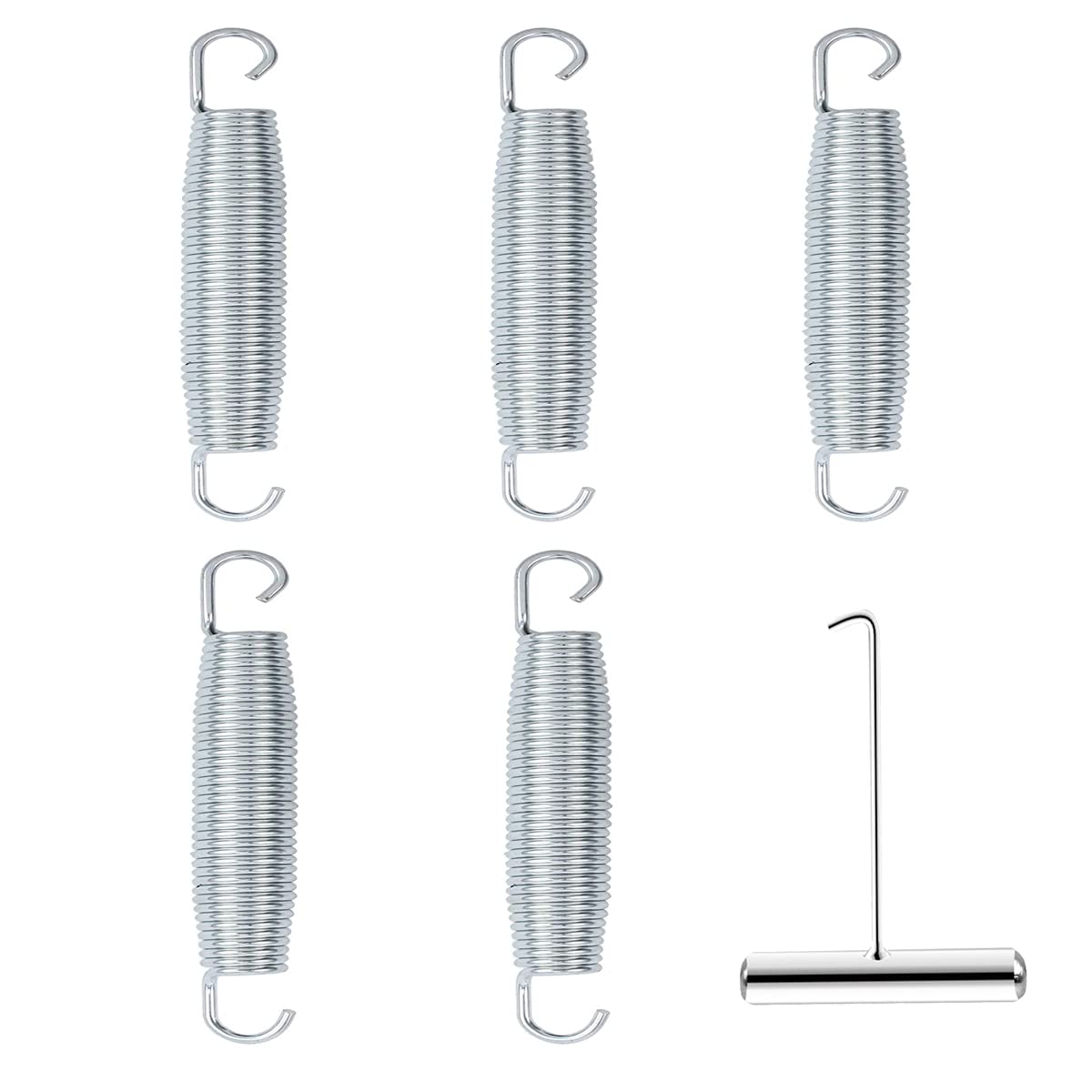 Ecjiuyi 5.5 Inch Trampoline Springs Heavy Duty Stainless Steel Replacement Springs Tools