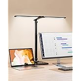 CHARYJOD LED Desk Lamp for Office Home, Height Adjustable Architect Desk Light with USB Adapter, Stepless Dimming Desk Lamp Light for Reading, Study, Workbench