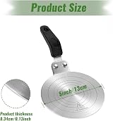 GEMMAHW Induction Hob Converter Plate 13cm for Moka Pot Heat Diffuser view 2