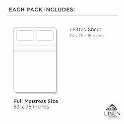 Linen Home 100% Cotton Percale Weave Fitted