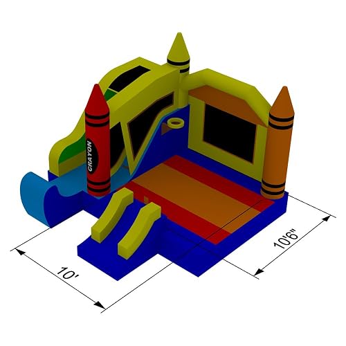 17' X 13' Commercial Bounce House - 100% PVC Crayon Jumper Inflatable (Blower Not Included)