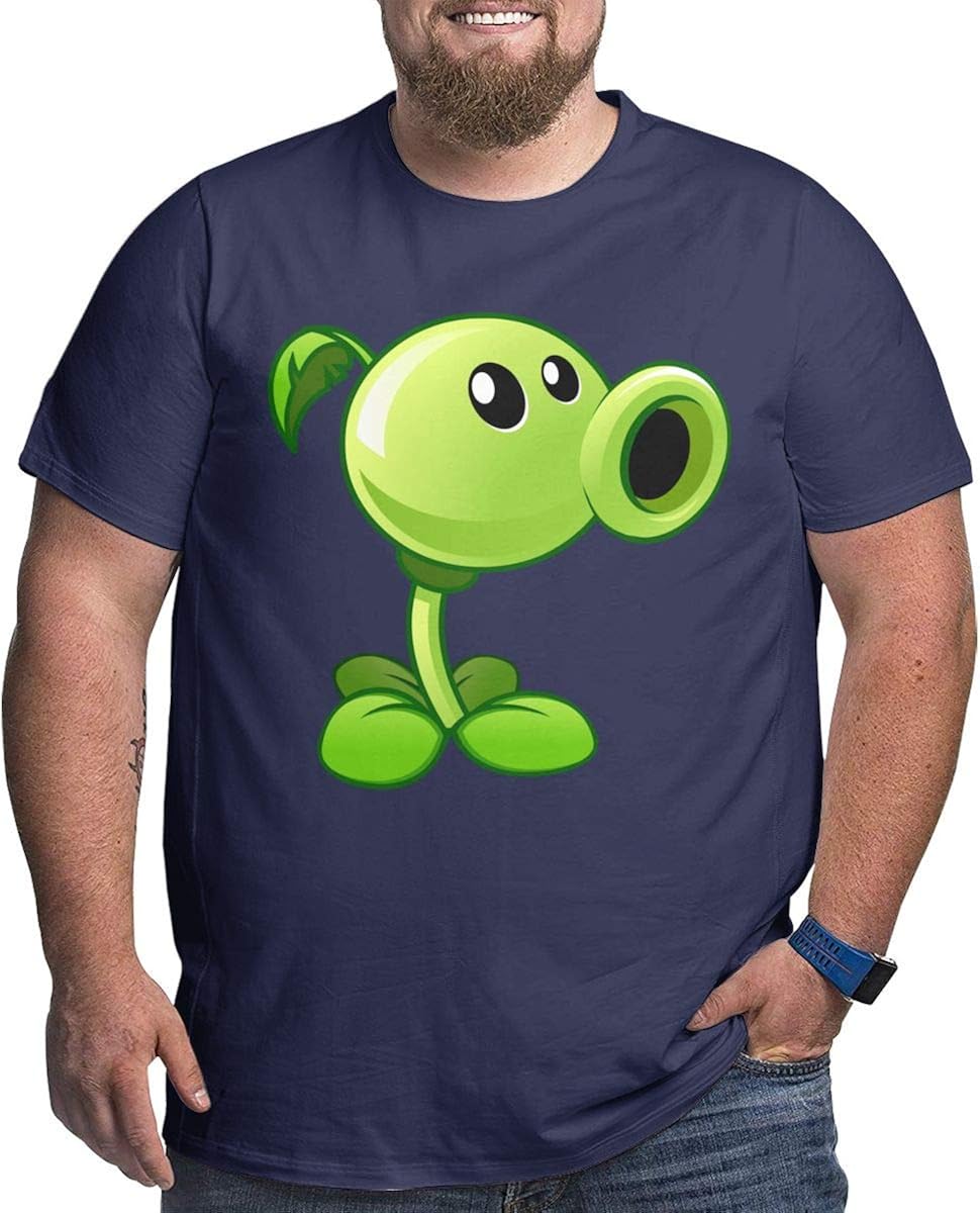 QHBM Mens Plants vs Zombies Peashooter Big and Tall T Shirt