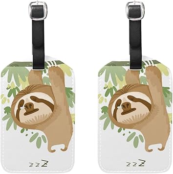 sloth luggage tag