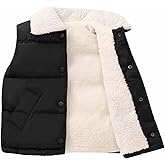 Mud Kingdom Little Boys Sherpa Fleece Vest Sleeveless Outerwear Jacket Snap Buttons Winter