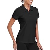 MoFiz Women's Golf Polo Shirt Short Sleeve UPF 50+ Collared 1/4 Zip Tennis Tops Quick-Dry Lightweight Cooling Athletic Shirt
