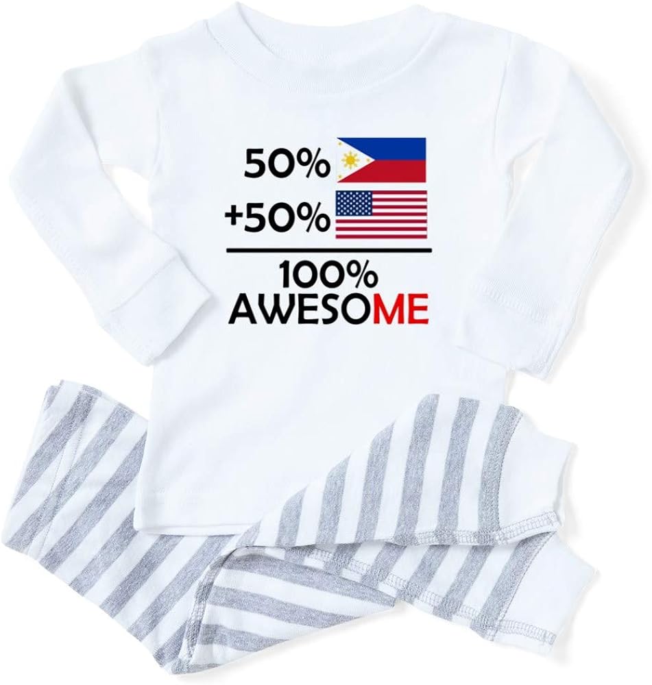 CafePress Half Filipino Half American Baby Pajamas Clothing