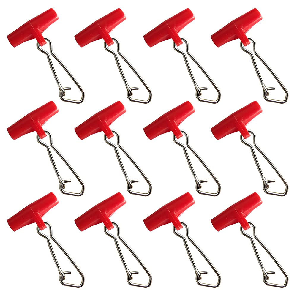 40 Pcs Fishing Line Sinker Slides T-shape Line Swivels Snaps Weight Sliders Finder Clip for Sea Fishing Random Color