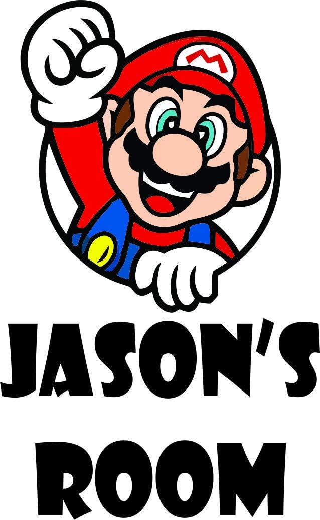Amazon Com Boys Personalized Names Custom Name Super Mario Brothers And Luigi Yoshi Video Game Character Characters Decal Decals Stickers For Kids Bedroom Boys Wall Vinyl Sticker Walls Room Rooms 10x7 Inch Home