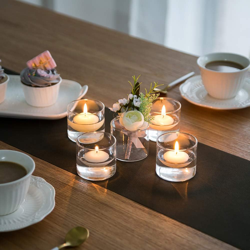 NUPTIO Clear Votive Candle Holder, 5.7cm W x 5cm H, Set of 24 Tea Light Holders - Image 3