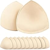 Opvixi 6 Pairs Bra Pads Inserts, Sports Bra Pads Inserts, Beige Bra Cups Inserts, Removable Breast Enhancers for Women