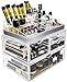 Sorbus® Acrylic Cosmetic Makeup and Jewelry Storage Case Display with Silver Trim - Spacious Design - Great for Bathroom, Dresser, Vanity and Countertop (Silver Set 1)
