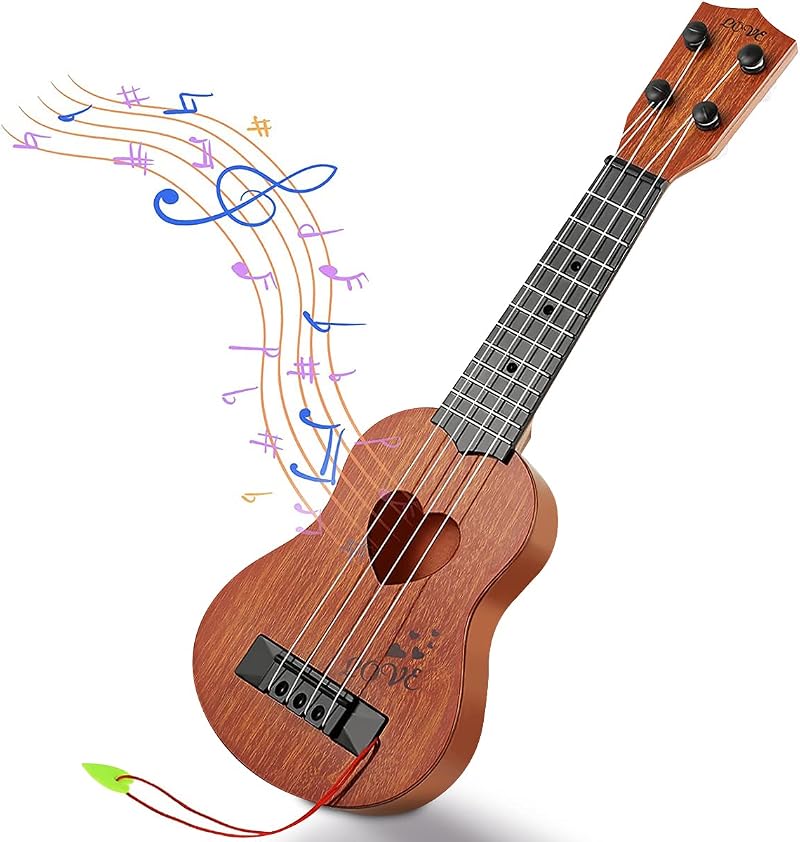 TODARRUN Kids Toy Musical Ukulele Guitar 4 Strings Mini Classic Instrument