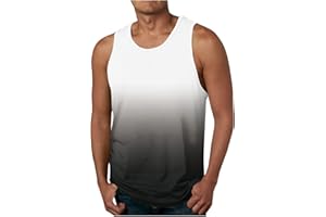 MAMIDAY Mens Palm Tree Tank Tops Summer Beach Sleeveless Tshirts Casual Loose Fit Gradient Color Tees Workout Muscle Shirts