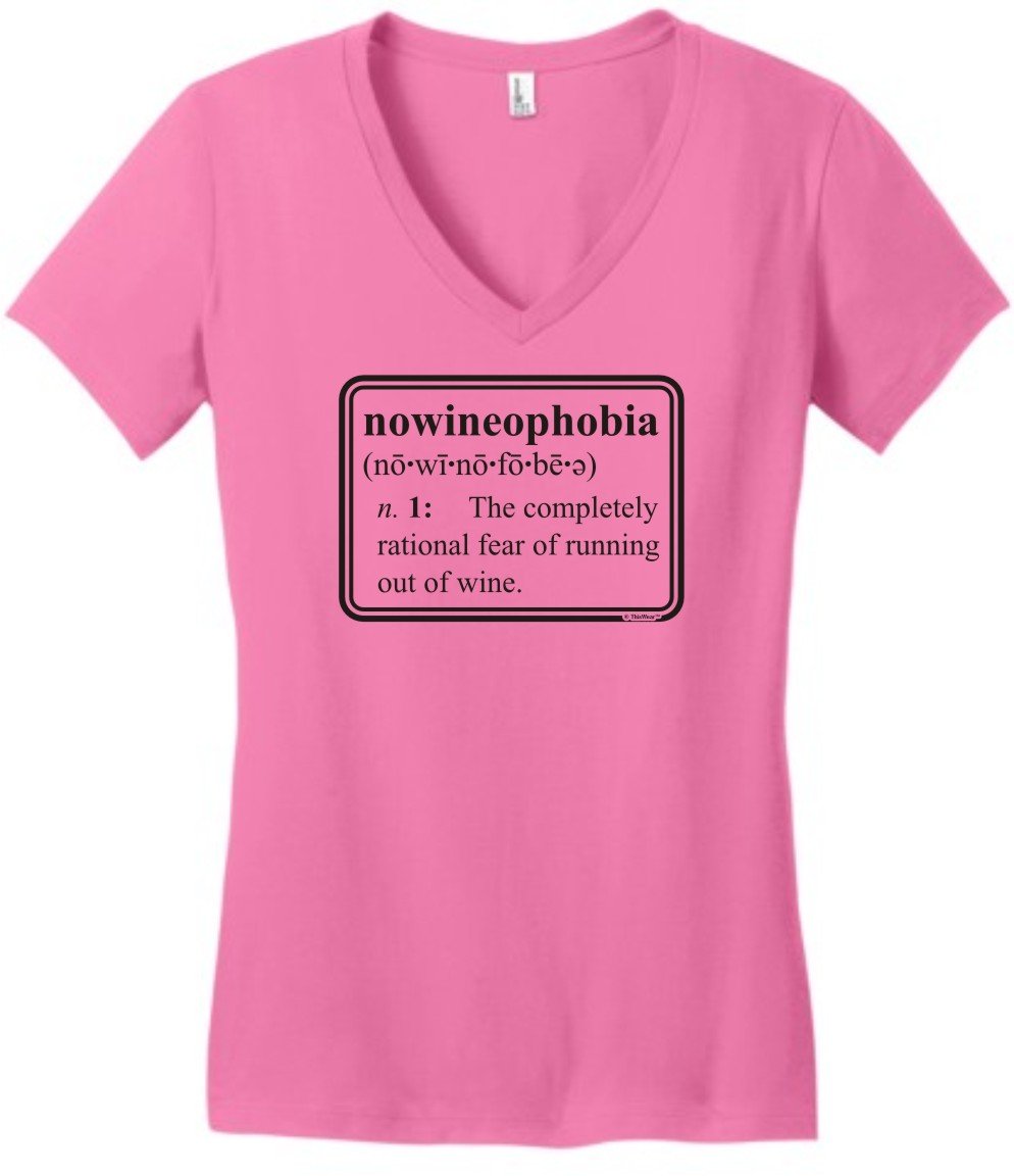  Wine Lover Gifts Nowineophobia Humorous Gifts Vneck Shirts