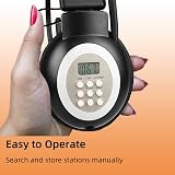 Retekess TR101 Portable Radio with Headphones FM AUX Foldable Black White view 4
