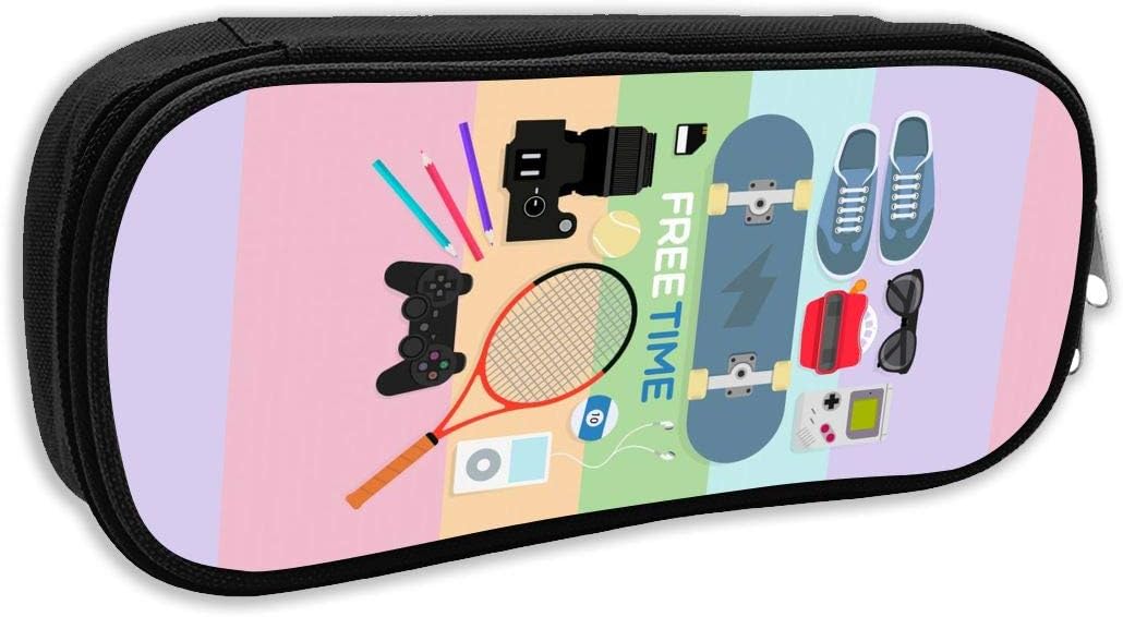Pencil Case Sport Tennis Racket Billiard Skateboard