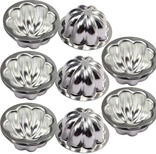 BESICA Pack of 20 Muffin Cups Egg Tart Pans -3.5 inch Andoized Aluminum Ramekins