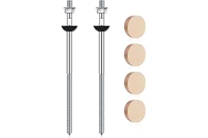 Shimeyao 2 Set Wood Newel Mounting Kit Newel Post Fastener Installation Kit for Residential and Commercial Installation, Anchors Post Directly to Wood or Concrete Floor