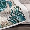 Qucover-Sea-Turtle-Pattern-Beach-Throws-Coral-Velvet-Throw-Blankets-with-Sherpa-Lining-for-Adults-Kids-59-x79-Inch Qucover Sea Turtle Pattern Beach Throws Coral Velvet Throw Blankets with Sherpa Lining for Adults Kids 59 x79 Inch